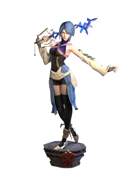 3D Print of Aqua from Kingdom Hearts standing in her classic outfit standing by Azerama