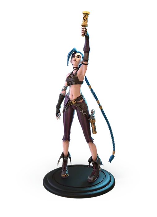 3D Print of Jinx from Arcane standing by Azerama