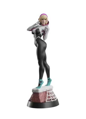 3D Print of Spider-Gwen from Marvel Comics standing in her classic outfit without her mask by Abe3D