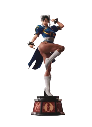 3D Print of Chun-Li from Street Fighter wearing her classic outfit by Abe3D