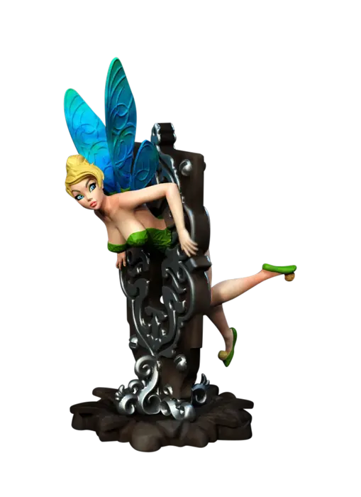 3D Print of Tinkerbell from Peter Pan stuck in a hole by Exclusive3DPrints